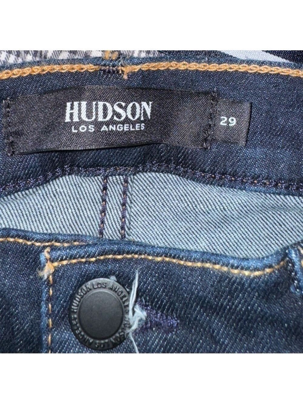 Hudson Jeans Stella Midrise Crop Straight Jeans Dark Wash Size 29 NWOT - Picture 4 of 5